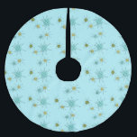 Robin's Egg Blue Atomic Starbursts Tree Skirt<br><div class="desc">This Robin’s Egg Blue Iconic Atomic Starbursts Christmas Tree Skirt pattern features iconic atomic starbursts. That’s right! The old school, robin’s egg blue coloured background with gold speckles is the perfect backdrop for the vibrant turquoise, soothing celery, and kitschy pear green coloured circles. The spots of colour are sporadically placed...</div>