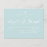 Robins Egg Blue Classic Wedding Invitation RSVP