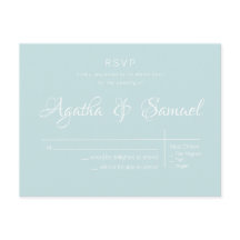 Robins Egg Blue Classic Wedding Invitation RSVP