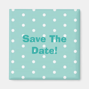 Robin's Egg Blue Jewellery Box with polka dots Magnet