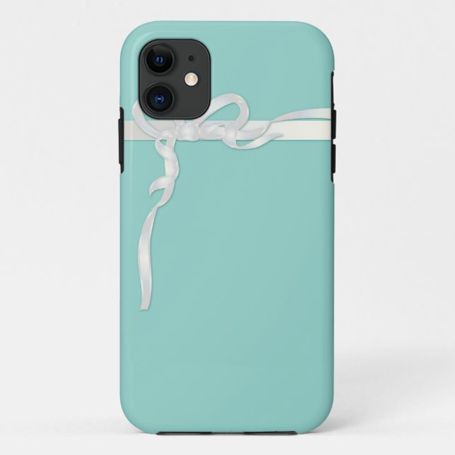 Robin's Egg Blue Jewellery Box with White Ribbon Case-Mate iPhone Case (Back)