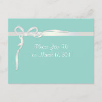 Robin's Egg Blue Jewellery Box with White Ribbon