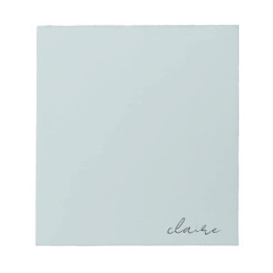 Robins Egg Blue Name Notepad