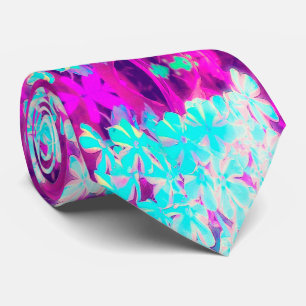 Robin's Egg Blue Peppermint Twist Phlox Flowers Tie
