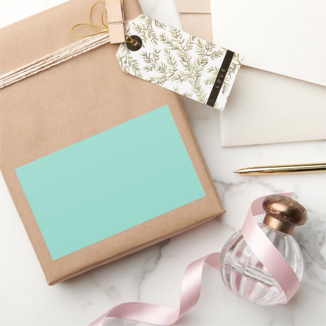 Robin's Egg Blue Rectangular Sticker (Gifting)