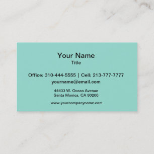 Robin's Egg Blue Solid Color Business Card