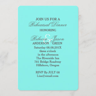 robin's egg blue turquoise aqua blue wedding invitation