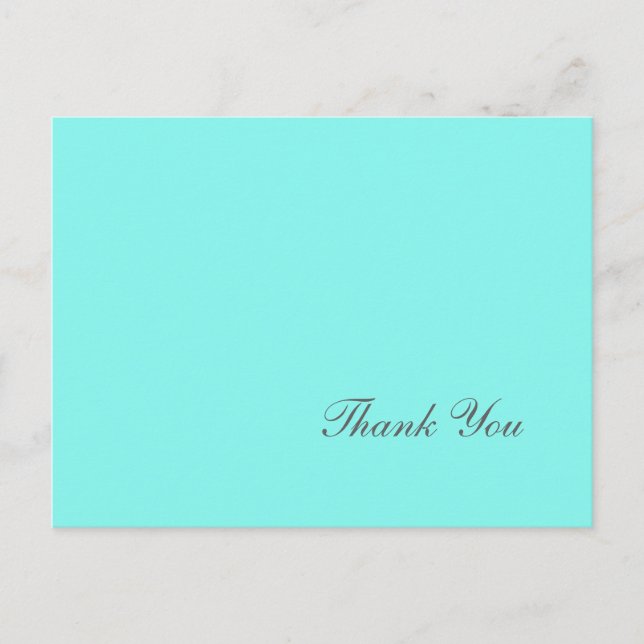 robin's egg blue turquoise aqua blue wedding postcard (Front)