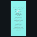 robin's egg blue turquoise aqua blue wedding program<br><div class="desc">robin's egg blue turquoise aqua blue wedding invitations.  Trendy turquoise wedding favours for a chic teal blue wedding reception party.  Aqua blue wedding save the date and teal blue wedding favours.</div>