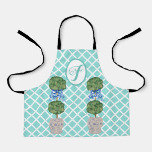 Robin's Egg Chinoiserie Ginger Jar Jars Topiary  A Apron
