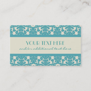 Robin's Egg Damask Business Card