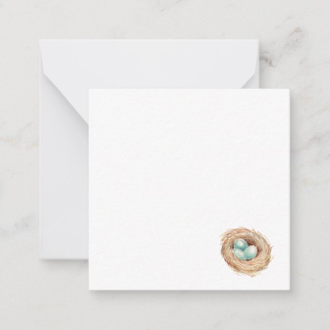 Robins Egg Nest Card Blank Invite Note Letter (Front)