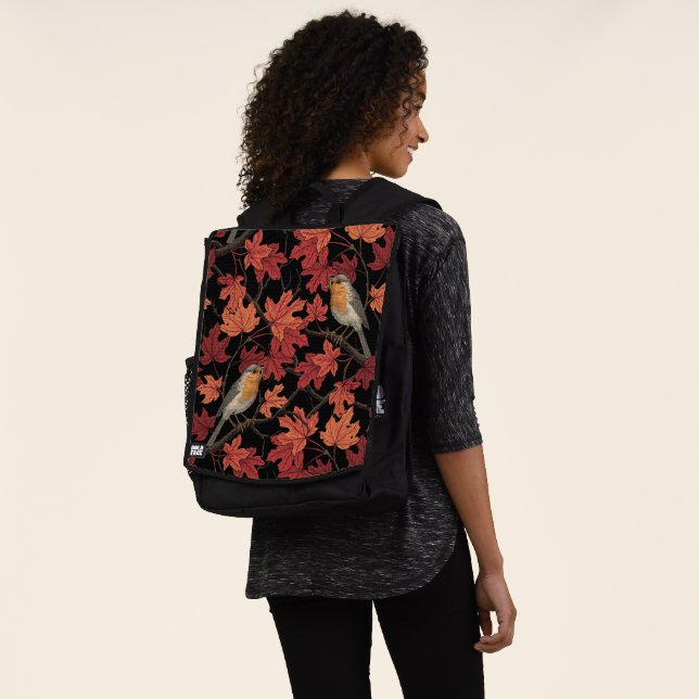 Robins in maple tree backpack (Worn)