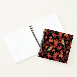 Robins in maple tree notebook