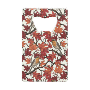 Robins in maple tree on off white
