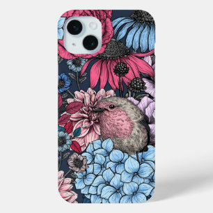 Robins in the garden 3 iPhone 15 mini case