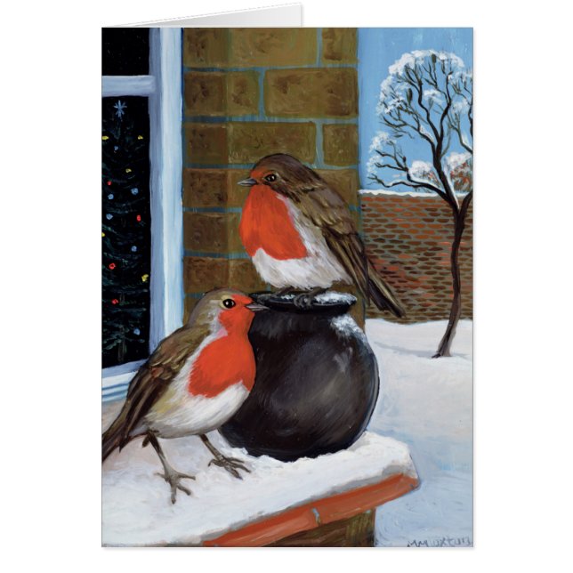 Robins in the snow (Front)