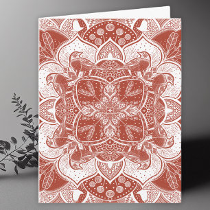 Robins Mandala Art Blank Thank You Card