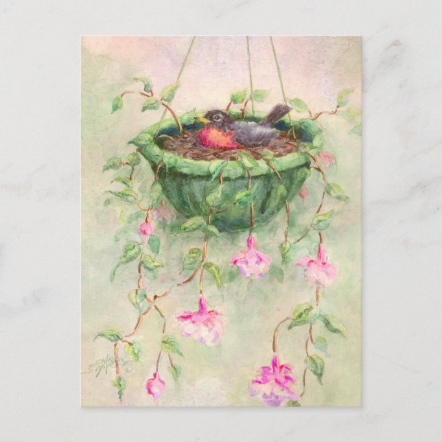 ROBIN'S NEST by SHARON SHARPE Postcard (Front)