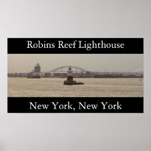 Robins Reef Lighthouse Poster