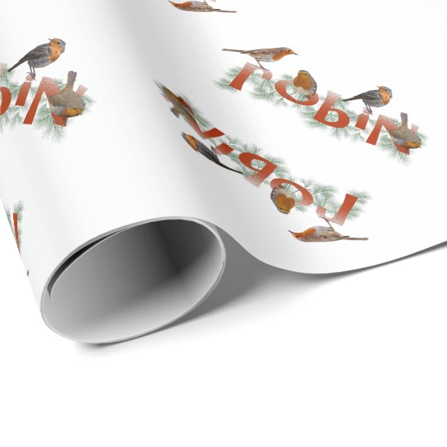 Robins Texture Wrapping Paper (choose colour) (Roll Corner)