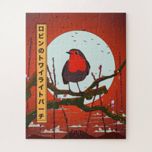 Robin's Twilight Perch Jigsaw Puzzle