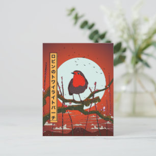 Robin's Twilight Perch Postcard