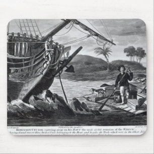 Robinson Crusoe carrying away Mouse Pad