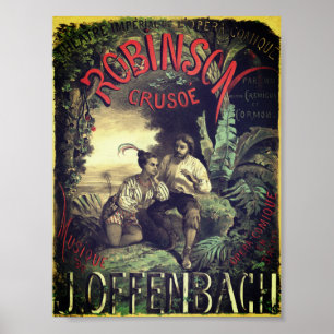 Robinson Crusoé opera vintage poster