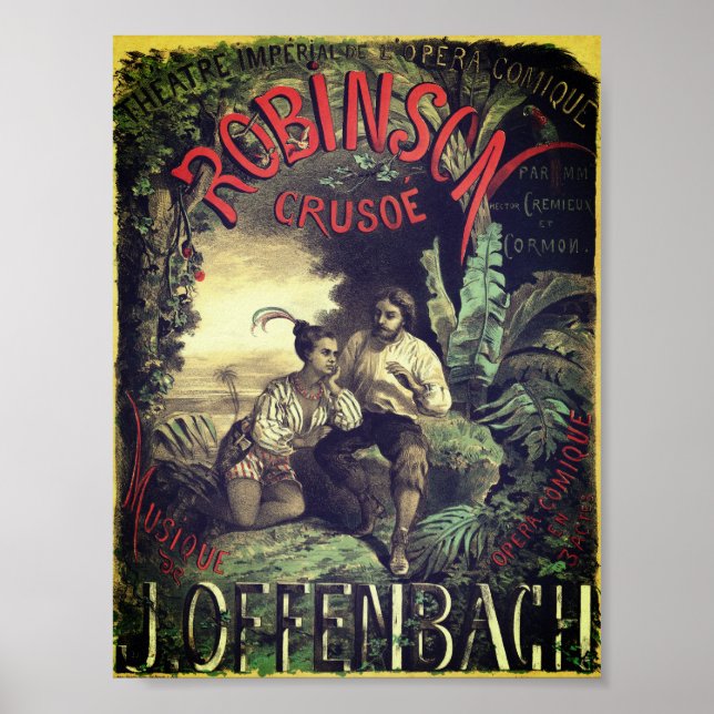 Robinson Crusoé opera vintage poster (Front)
