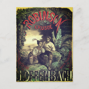 Robinson Crusoé opera vintage poster Postcard
