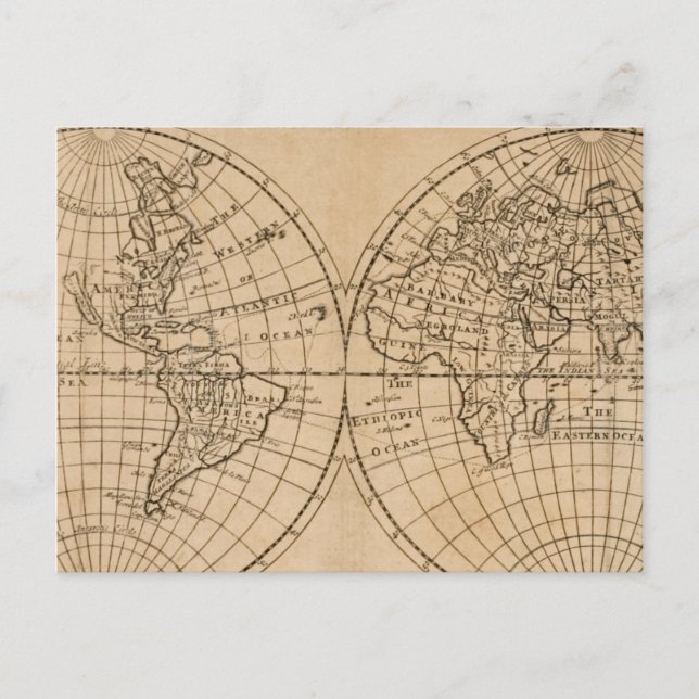 Robinson Crusoe's Map of the World Postcard (Front)