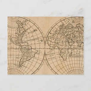 Robinson Crusoe's Map of the World Postcard