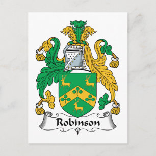 Robinson Family Crest Postcard