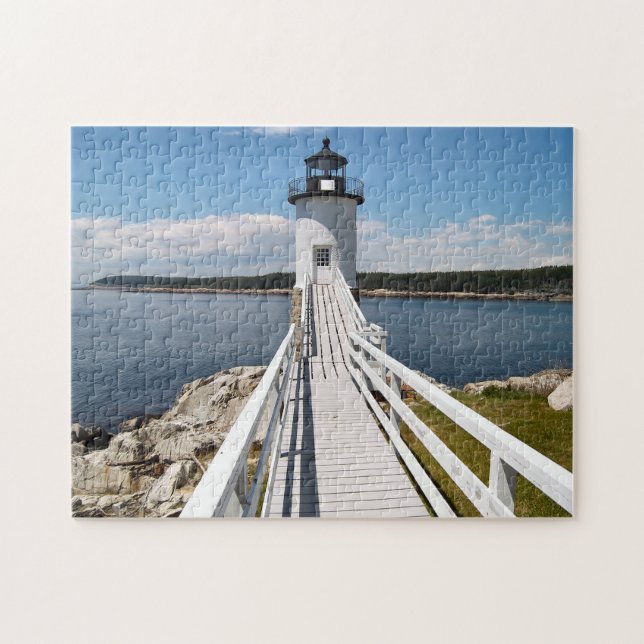 Robinson Point Lighthouse, Isle Au Haut, Maine Jigsaw Puzzle (Horizontal)