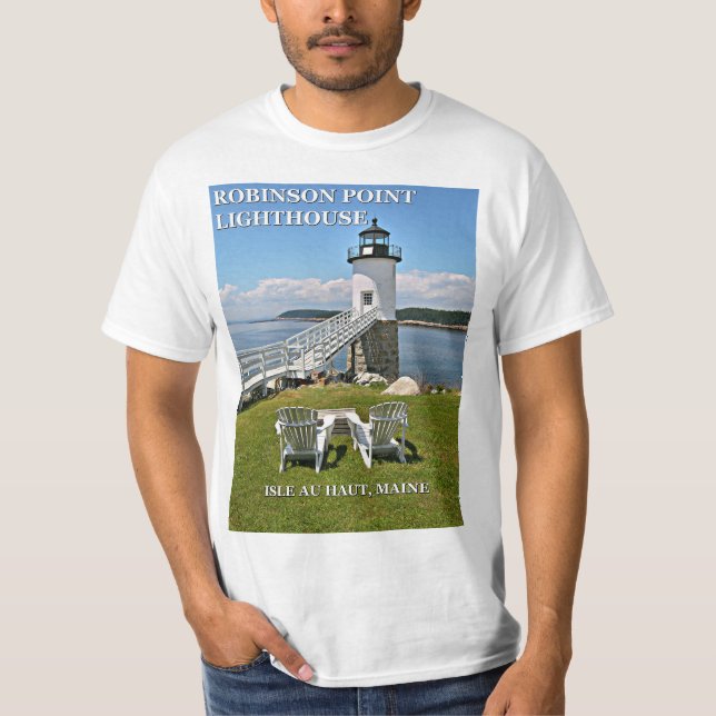 Robinson Point Lighthouse, Maine T-Shirt (Front)