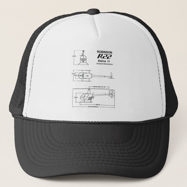 Robinson R-22 Trucker Hat (Front)