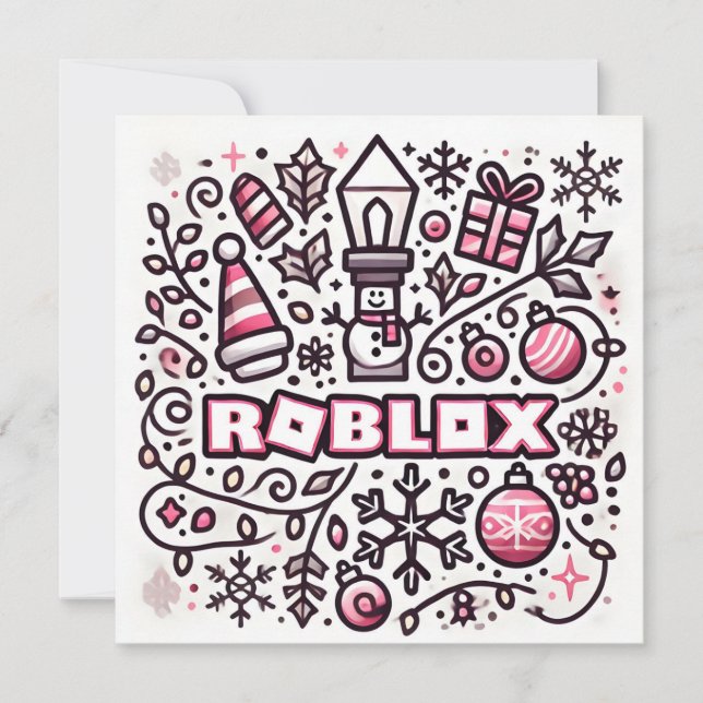 Robloxo's Cute And Festive Holiday Card For Kids (Front)
