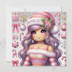 Robloxo's Teen Girls Pretty Christmas Card