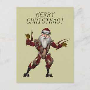 Robo Santa Holiday Postcard