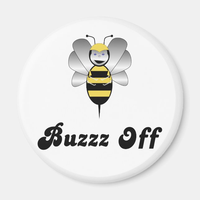 Robobee Bumble Bee Buzz Off Magnet (Front)