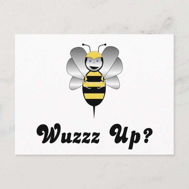 Robobee Bumble Bee Wuzz Up Postcard (Front)