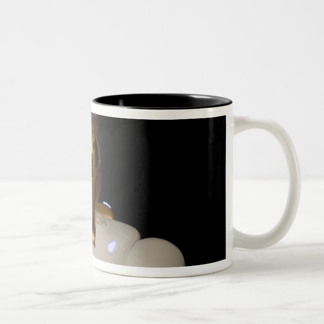 Robonaut 2, a dexterous, humanoid astronaut hel Two-Tone coffee mug (Right)