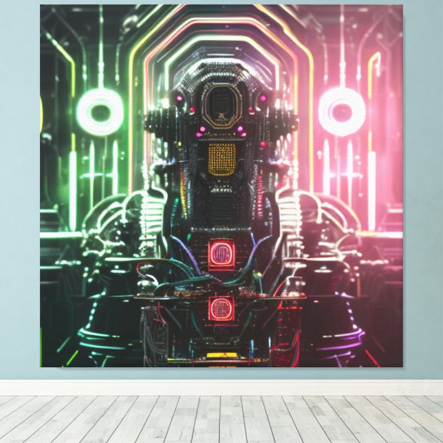Robot 1 canvas print (Insitu(Wood Floor))