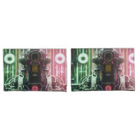 Robot 1 grey standard pillowcases pair