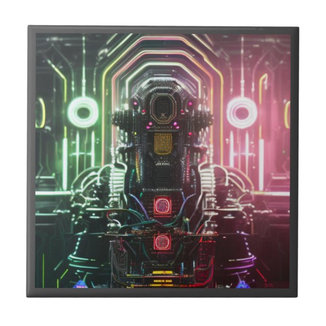 Robot 1 small ceramic tile (Front)