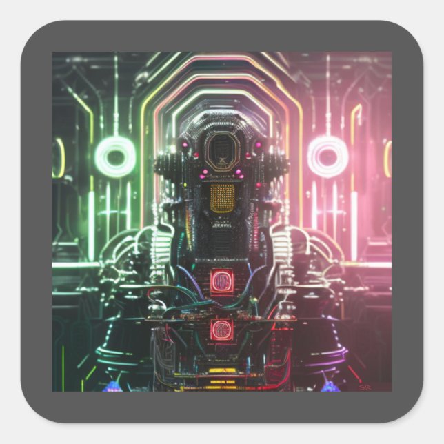 Robot 1 square stickers (Front)