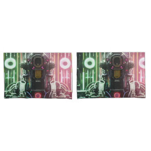 Robot 1 standard pillowcases 2 sided pair