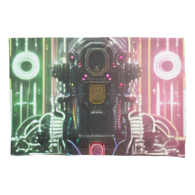 Robot 1 white standard pillowcase (Front)