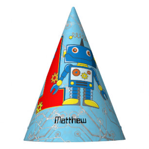 Robot 1st Birthday Party Hat